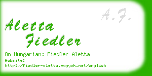 aletta fiedler business card